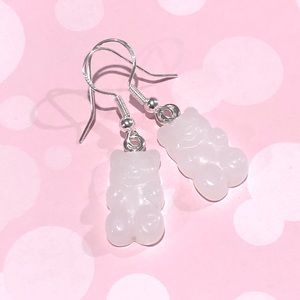 White Gummy Bear Earrings